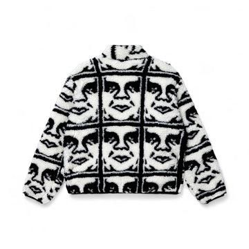 Repeated Icon Sherpa Jacket