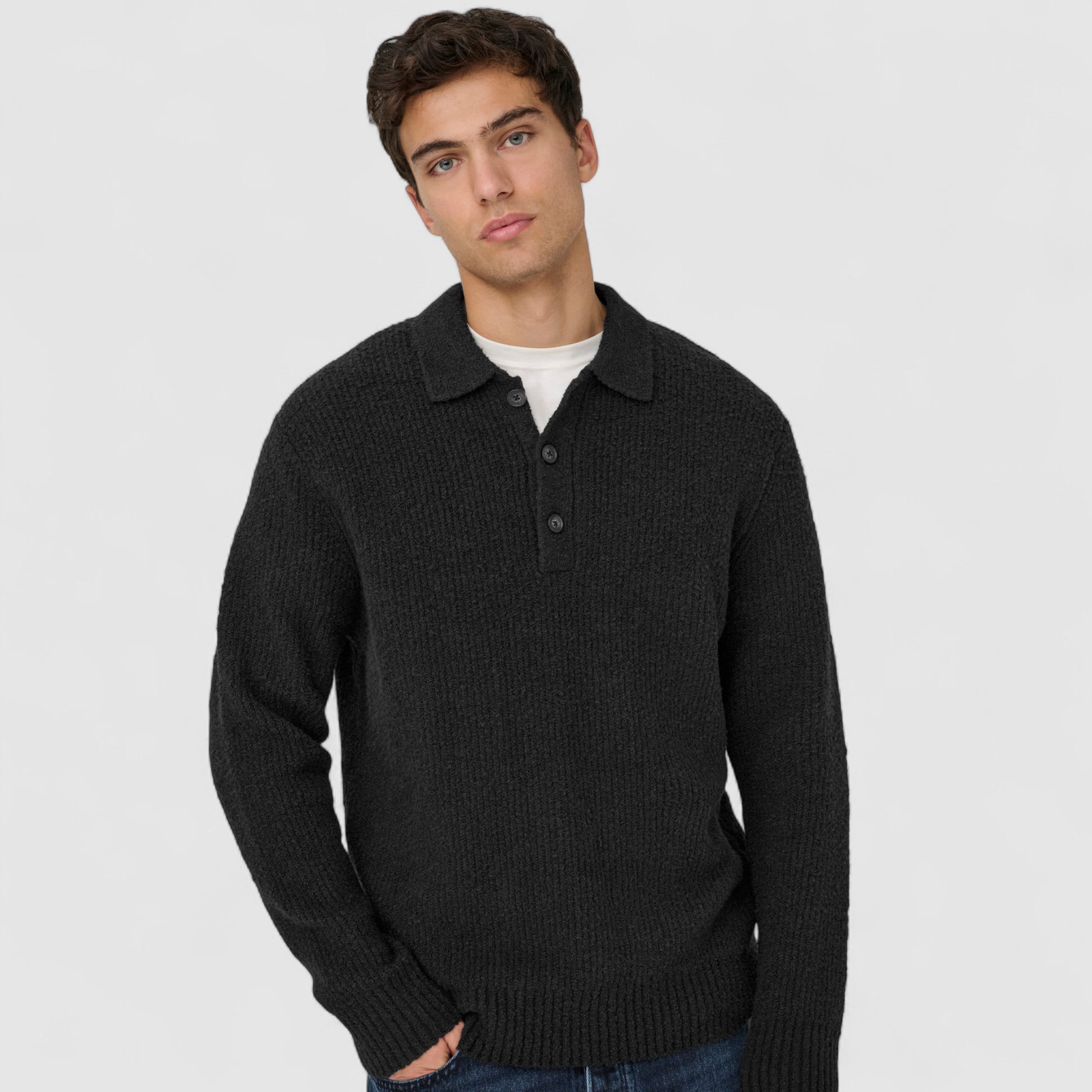 Onsdale Rlx Ls Polo Knit Noos - OPEN LAB