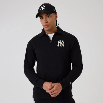 Felpa oversized New York Yankees MLB 1/4 zip grigia