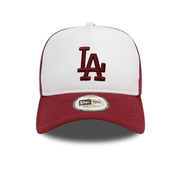 LA Dodgers World Series Red 9FORTY E-Frame Adjustable Trucker Cap