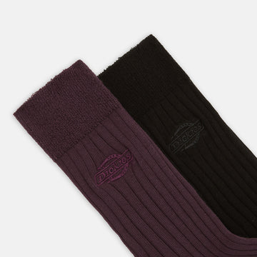 Rib 2Pk Socks