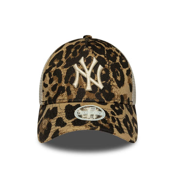 9FORTY M-Crown A-Frame Trucker Yankees MLB Leopard Marrone Scuro Donna