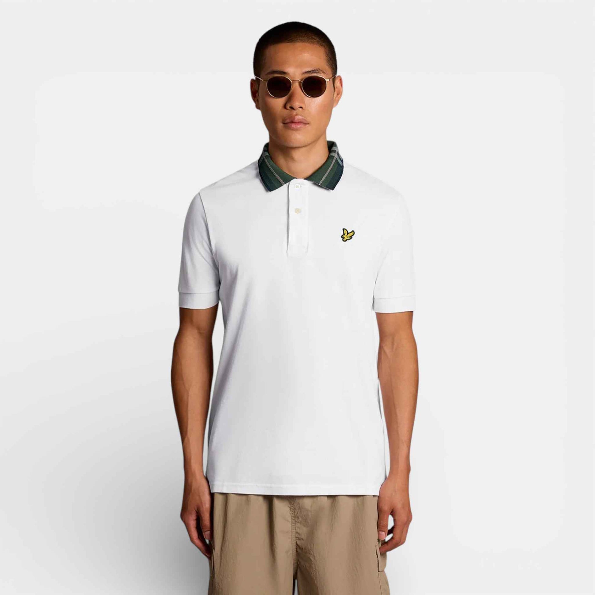 Tartan Collar Polo Shirt