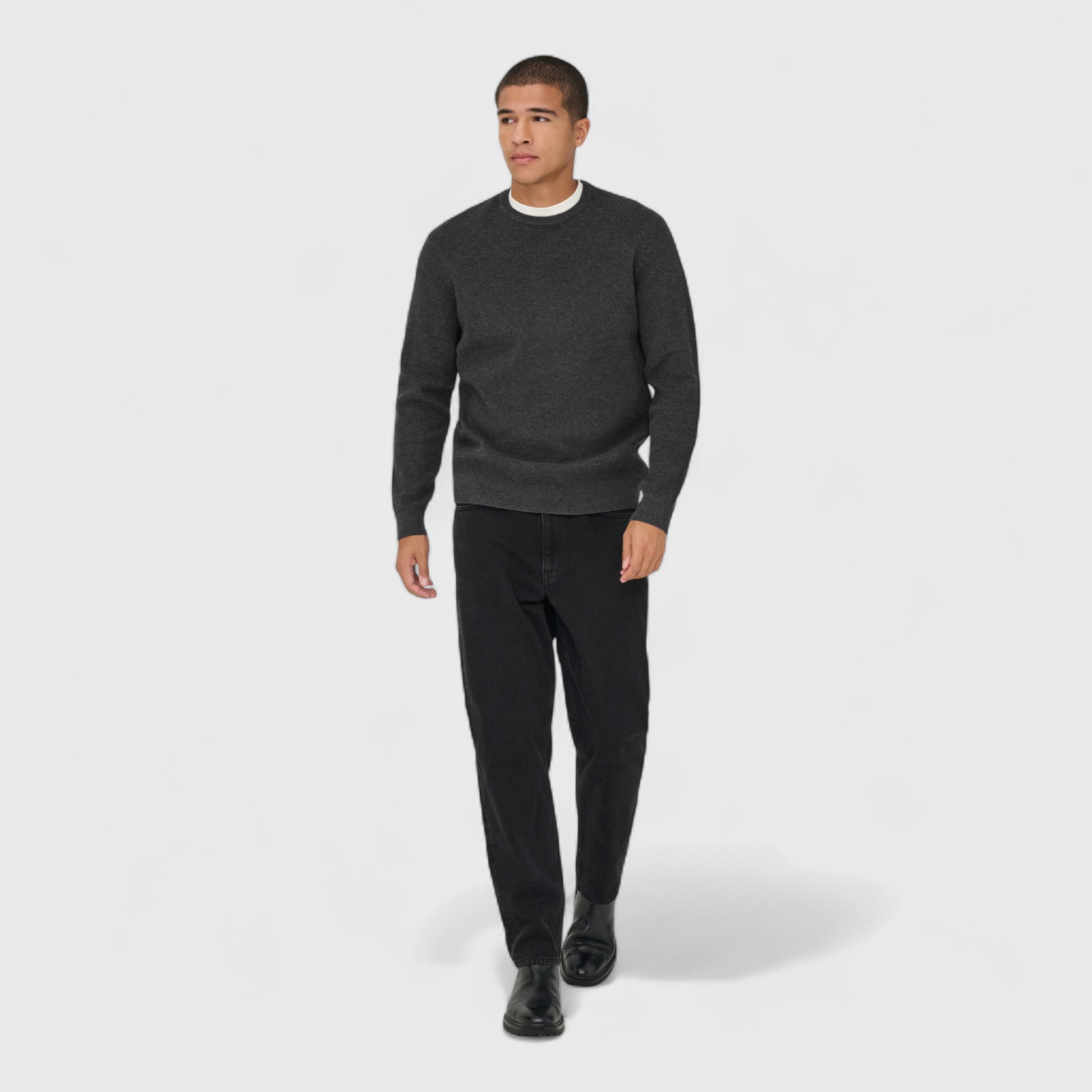 Onsalfi Reg Ls Crew Knit Camp - OPEN LAB