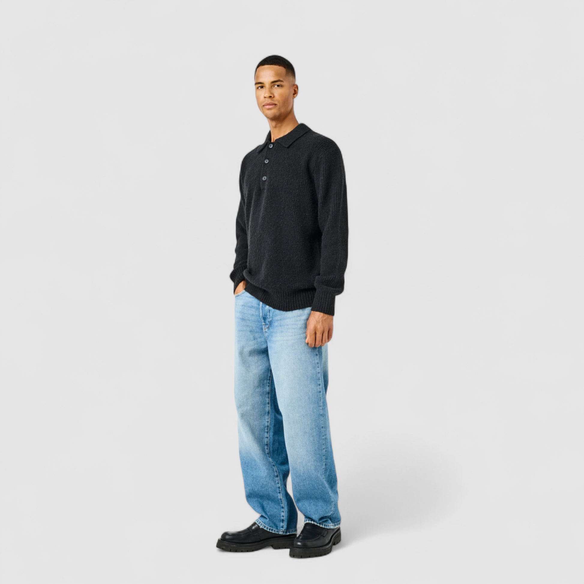 Onsdale Rlx Ls Polo Knit Noos - OPEN LAB