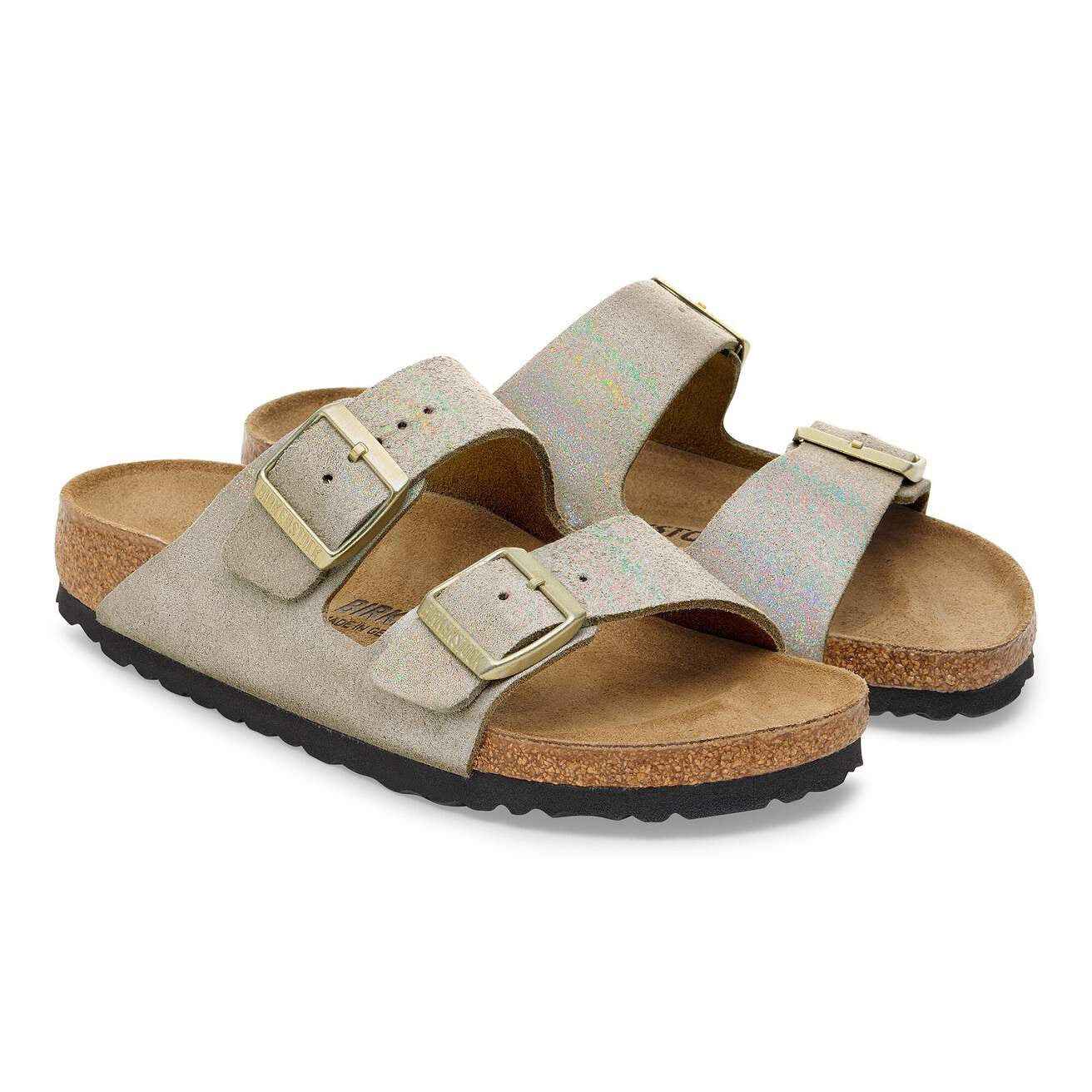 Arizona Suede Leather Shimmering Taupe