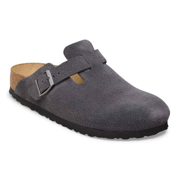 Boston Charcoal Suede Leather