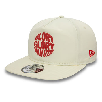Manchester United x New Era Puff Print Golfer Cap Cream