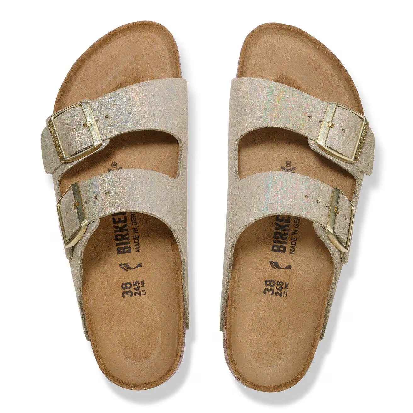 Arizona Suede Leather Shimmering Taupe