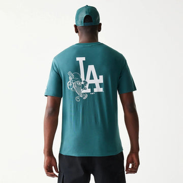 T-Shirt LA Dodgers MLB Food Graphic Verde Scura