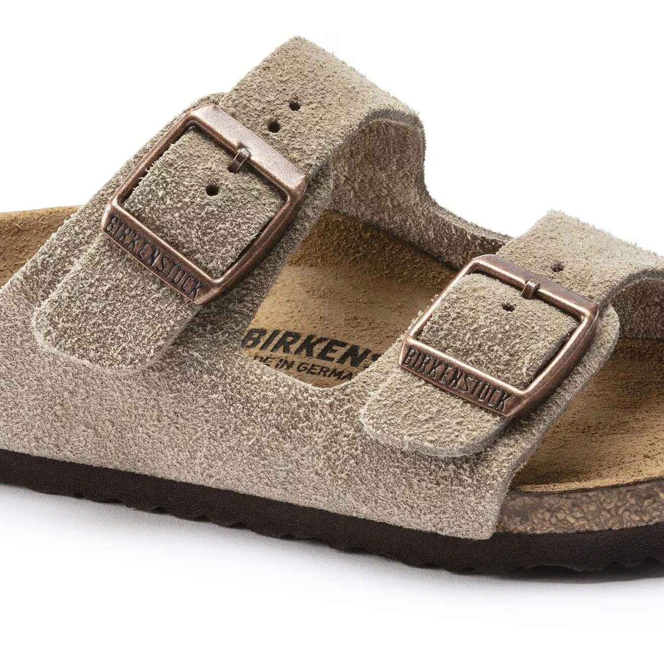 Arizona Taupe Suede Leather