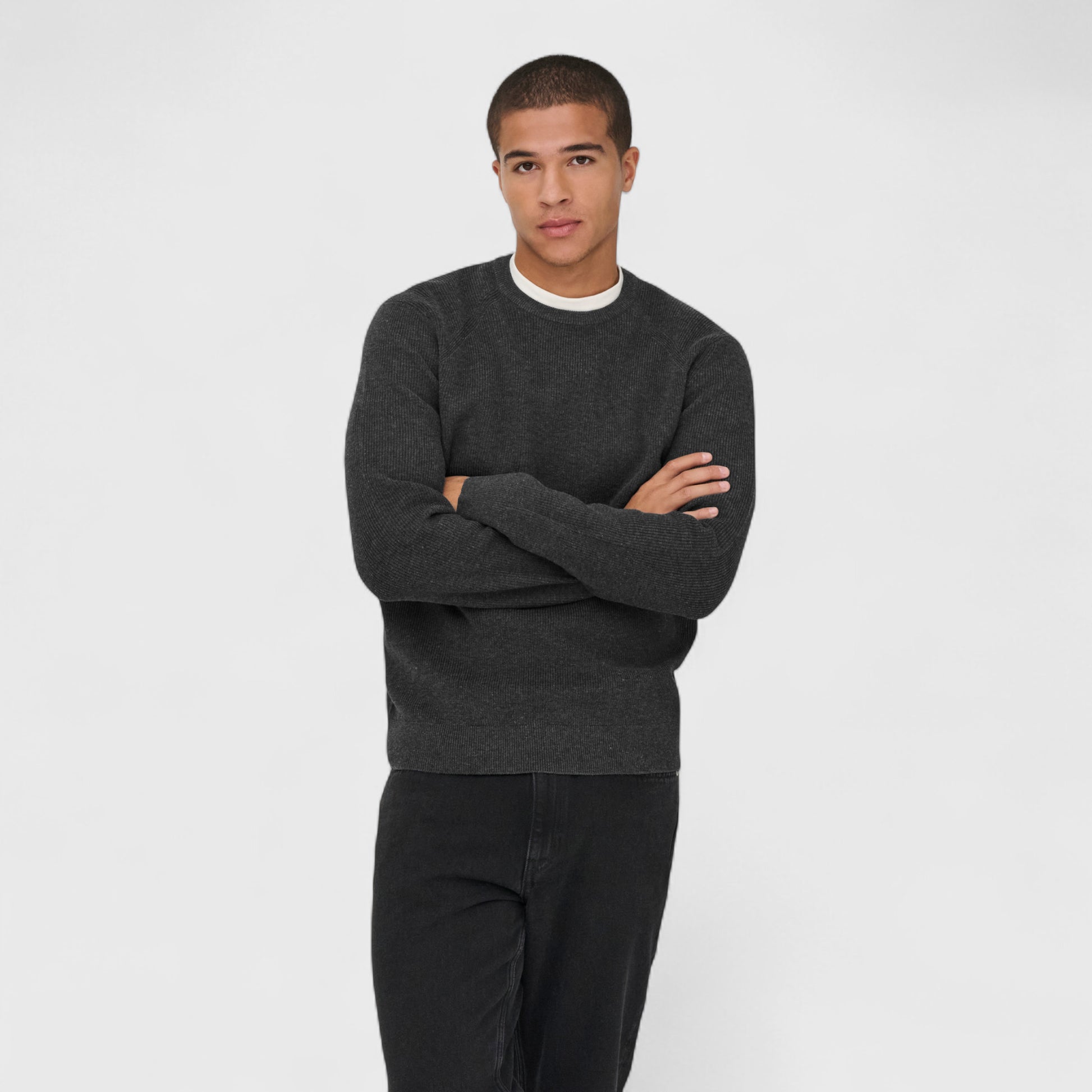 Onsalfi Reg Ls Crew Knit Camp - OPEN LAB