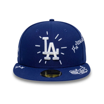 59FIFTY Fitted LA Dodgers MLB Scribble Blu Scuro