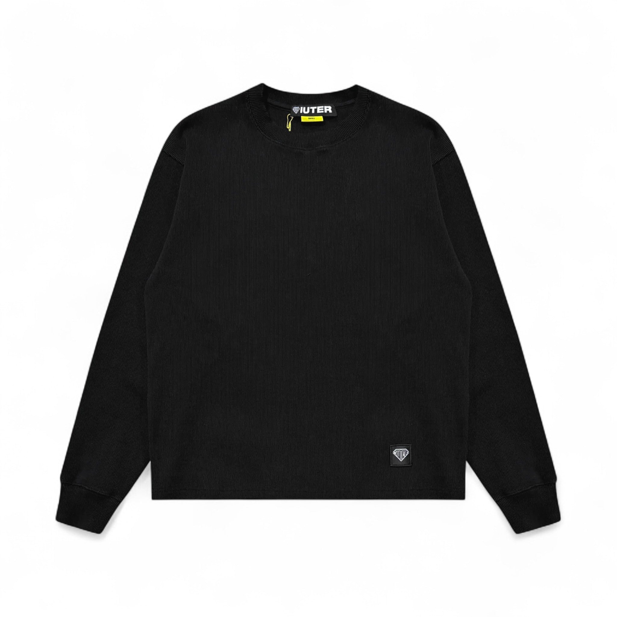 Label Ribbed Ls Tee