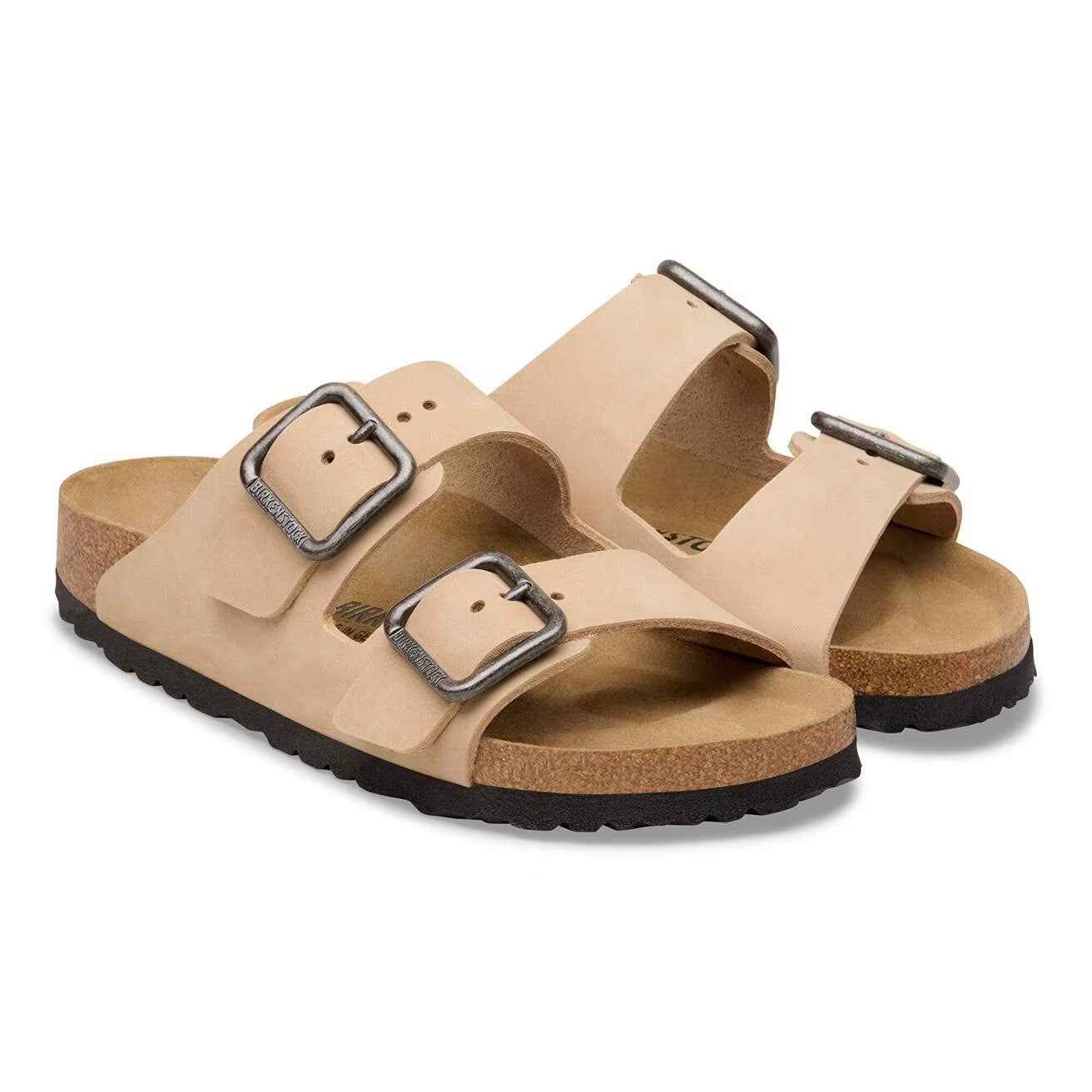 Arizona Wire Buckle Nubuck Leather Sandcastle