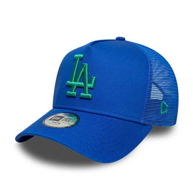 Youth Trucker Los Angeles Dodgers League Essential Bleu