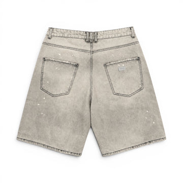 Shorts Denim Grigio Lavato Paint