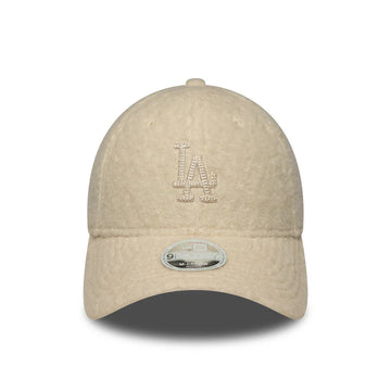 LA Dodgers Womens MLB Winter Borg Cream 9FORTY M-Crown Adjustable Cap