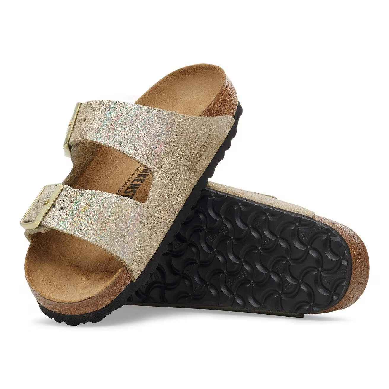 Arizona Suede Leather Shimmering Taupe