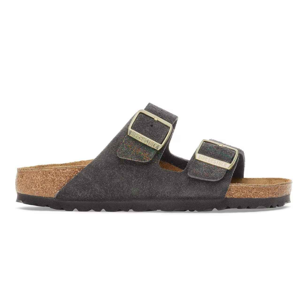 Arizona Suede Leather Shimmering Black