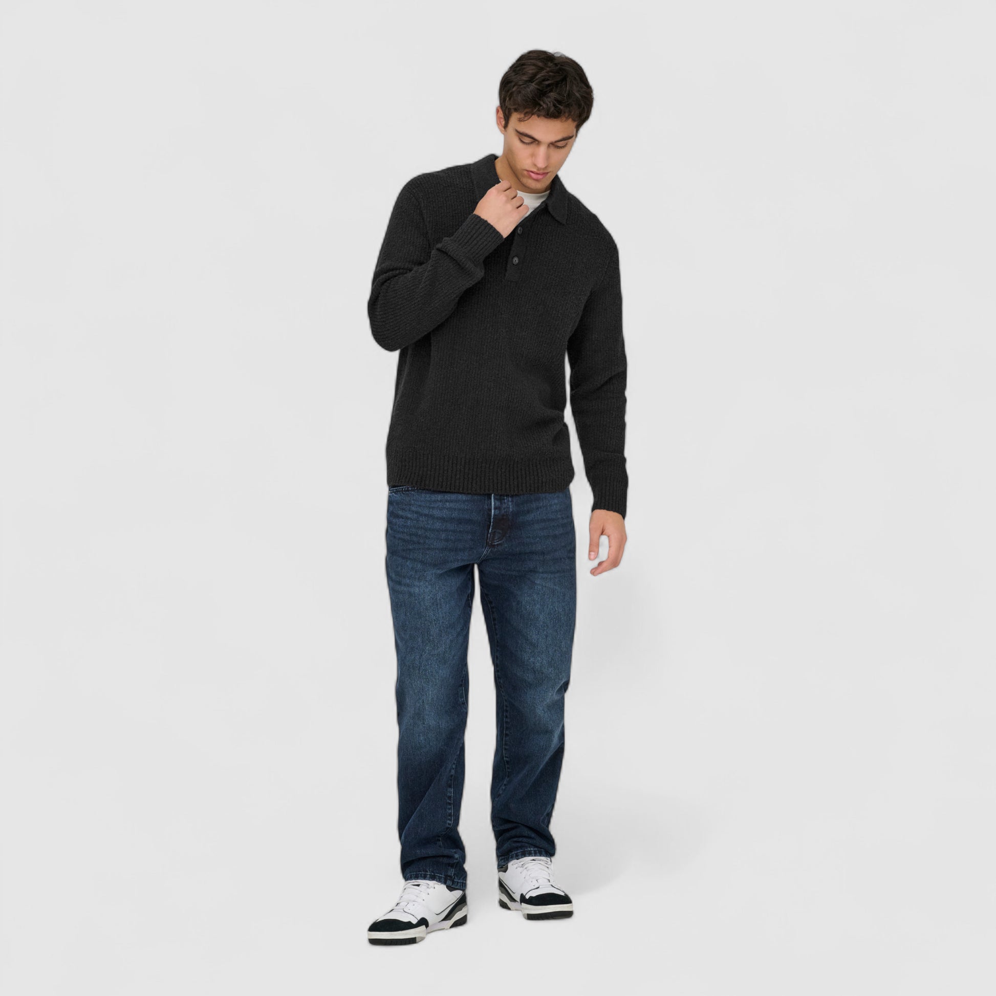 Onsdale Rlx Ls Polo Knit Noos - OPEN LAB