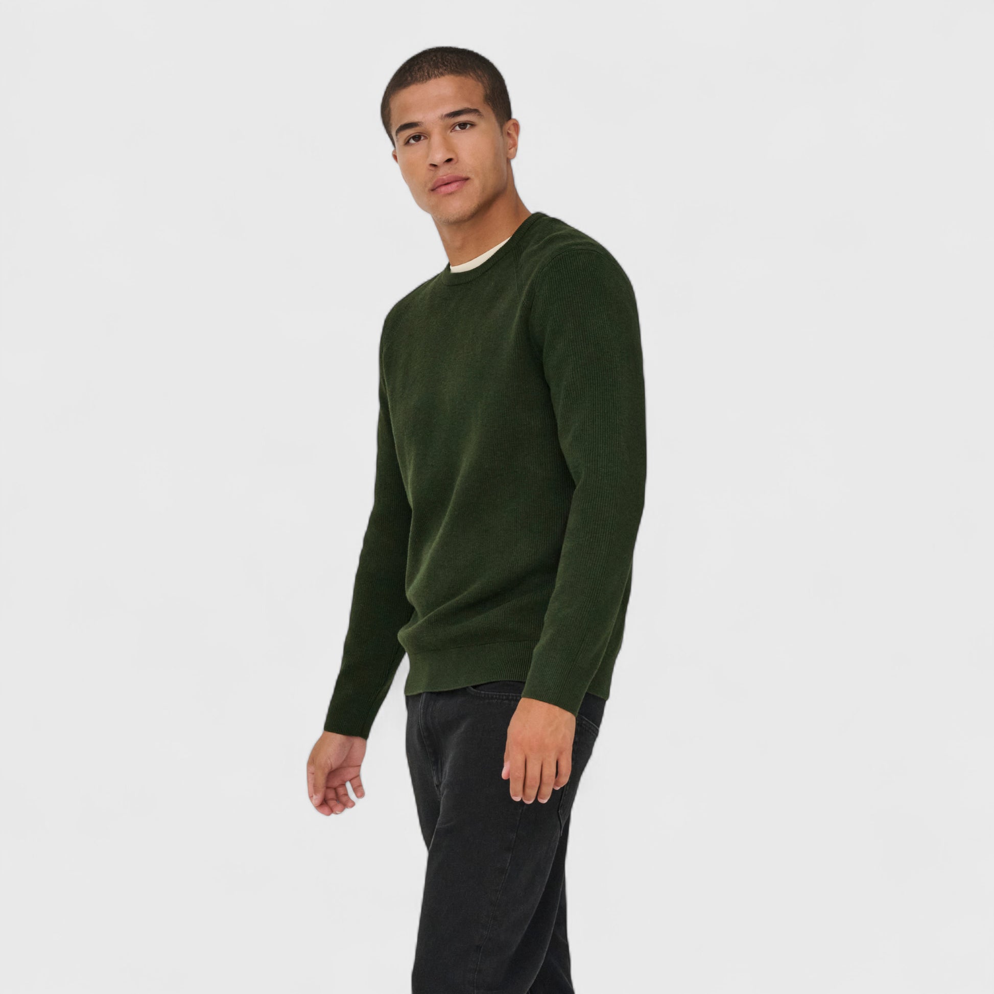 Onsalfi Reg Ls Crew Knit Camp - OPEN LAB