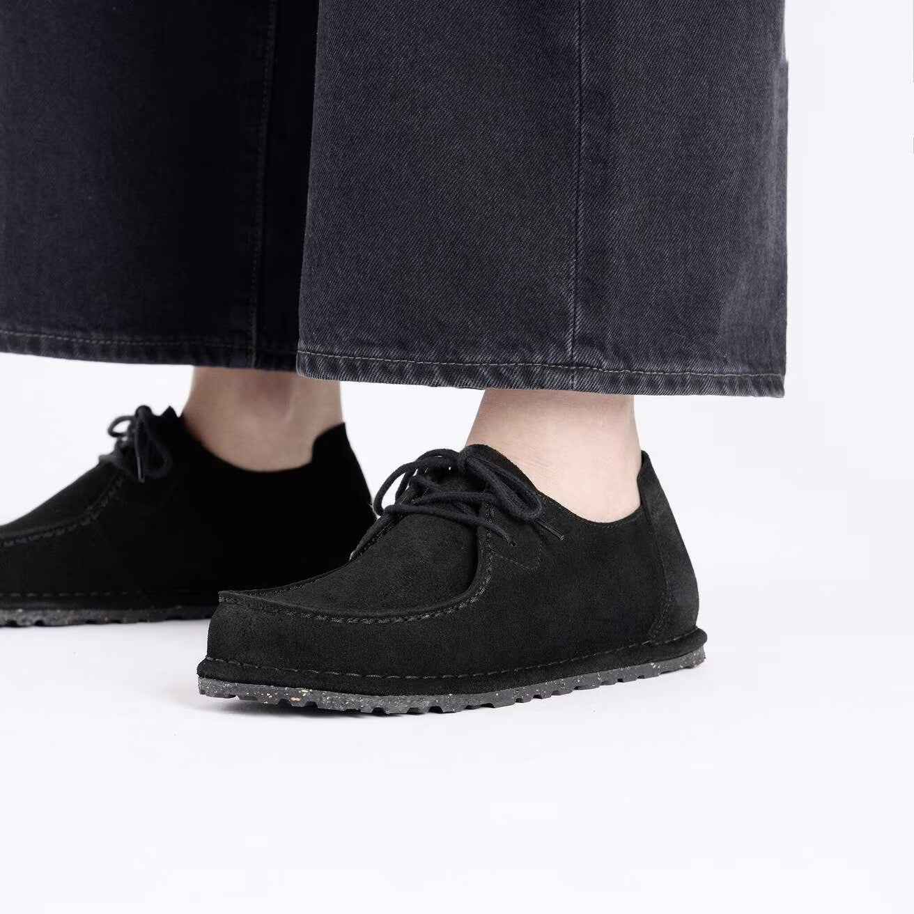 Utti Lace Suede Leather Black