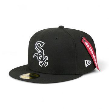59Fifty Fitted x Alpha Industries Chicago White Sox Patches Fitted Hat Black