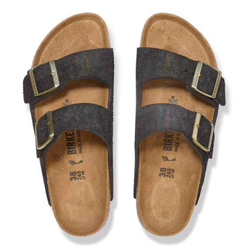 Arizona Suede Leather Shimmering Black