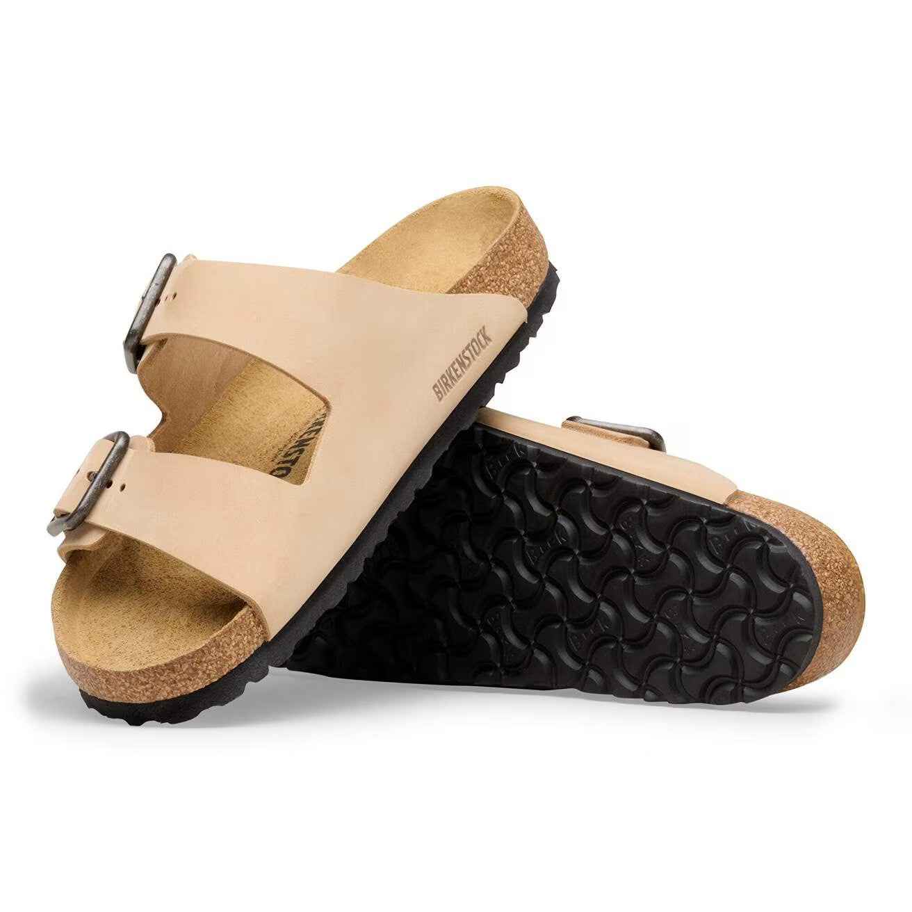Arizona Wire Buckle Nubuck Leather Sandcastle