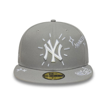 59FIFTY Fitted New York Yankees MLB Scribble Grigio