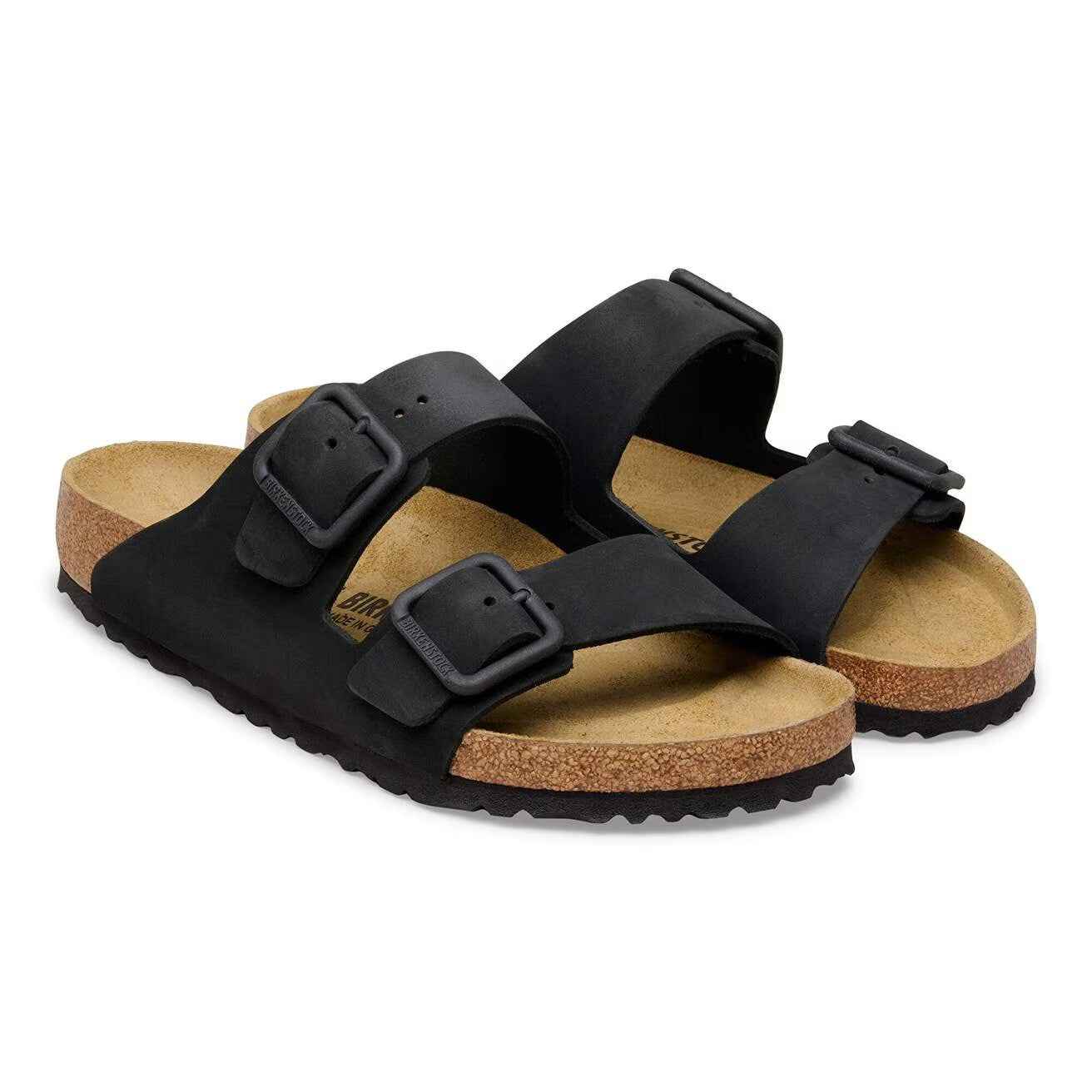 Arizona Wire Buckle Black Nubuck Leather