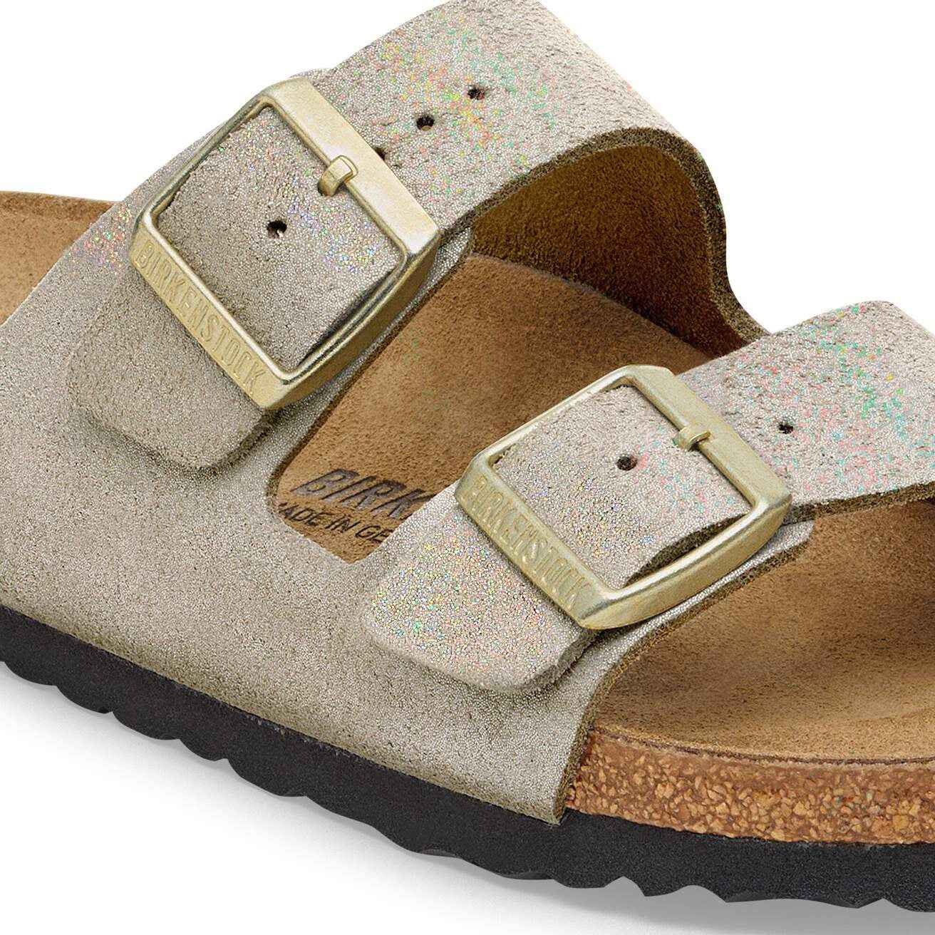 Arizona Suede Leather Shimmering Taupe