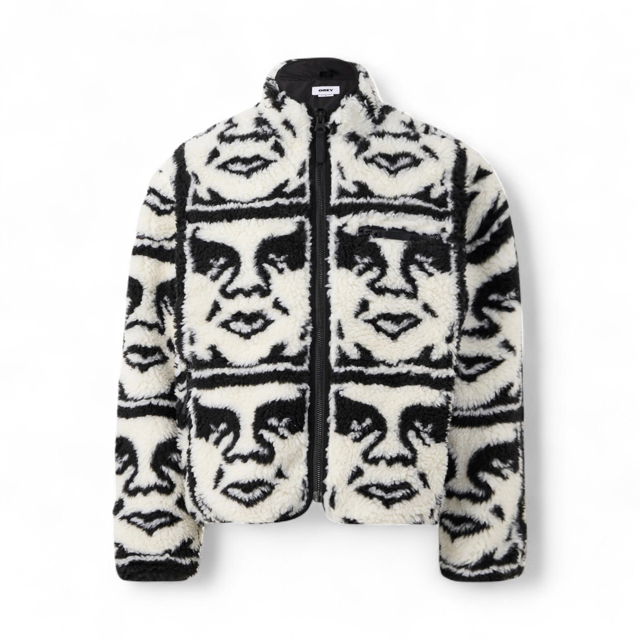 Repeated Icon Sherpa Jacket