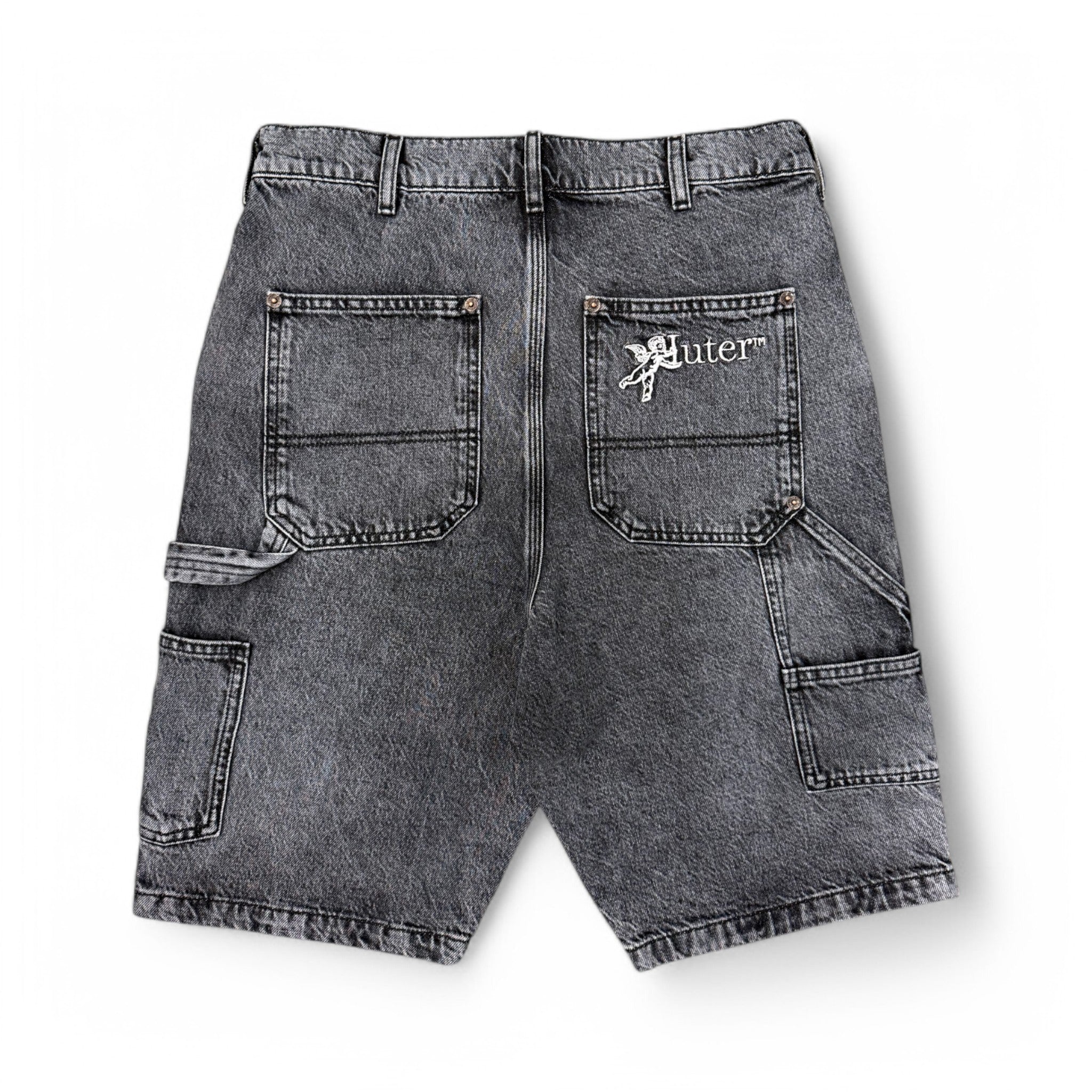 Double Knee Denim Shorts