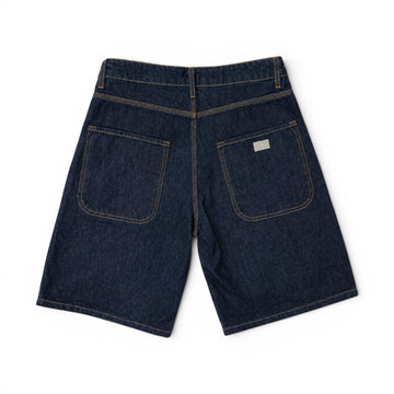 Short Double Knee Indigo Raw