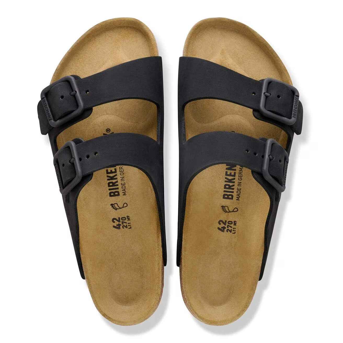 Arizona Wire Buckle Black Nubuck Leather
