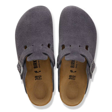 Boston Charcoal Suede Leather